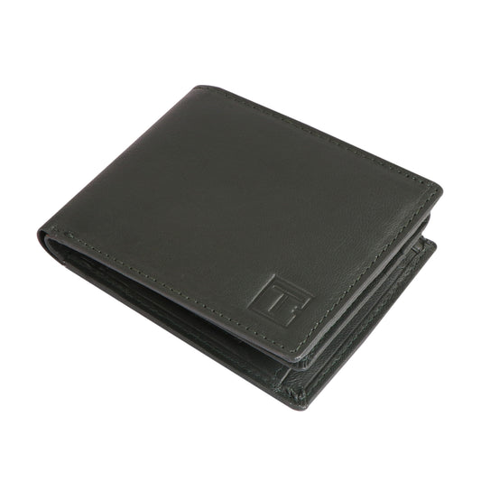 Charcoal Gray Bi-fold Leather Wallet